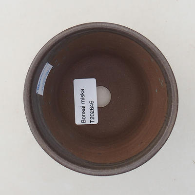 Ceramiczna miska bonsai 9,5 x 9,5 x 8 cm, kolor brązowy - 3