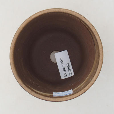 Ceramiczna miska bonsai 10 x 10 x 9,5 cm, kolor brązowy - 3