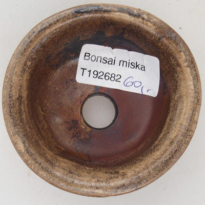 Ceramiczna miska bonsai 7,5 x 3 cm, kolor brązowy - 2. jakość - 3