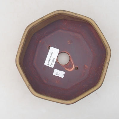 Ceramiczna miska bonsai 15,5 x 15,5 x 6,5 cm, kolor brązowy - 3
