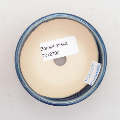 Ceramiczna miska bonsai 8 x 8 x 4 cm, kolor niebieski - 3