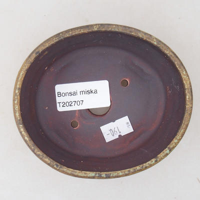 Ceramiczna miska bonsai 10,5 x 9 x 4,5 cm, kolor zielony - 3