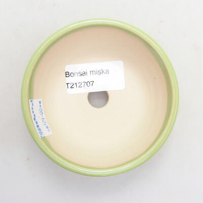 Ceramiczna miska bonsai 8,5 x 8,5 x 3,5 cm, kolor zielony - 3