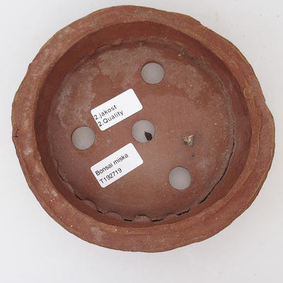 Ceramiczna miska bonsai 14 x 14 x 6,5 cm, kolor brązowy - 2. jakość - 3