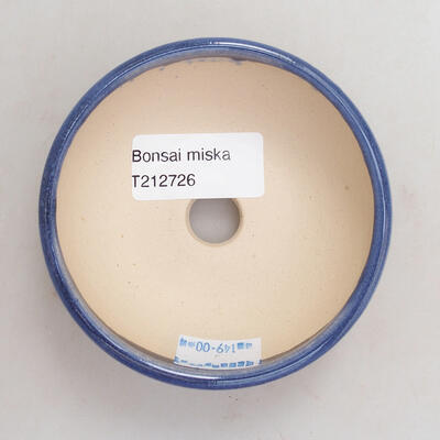 Ceramiczna miska bonsai 8,5 x 8,5 x 3,5 cm, kolor niebieski - 3