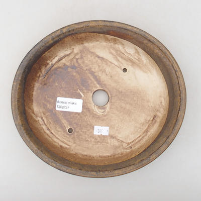 Ceramiczna miska bonsai 23,5 x 21 x 5 cm, kolor brązowy - 3