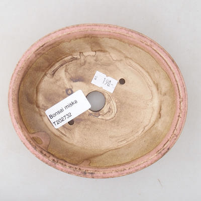Ceramiczna miska bonsai 14 x 12 x 3,5 cm, kolor różowy - 3