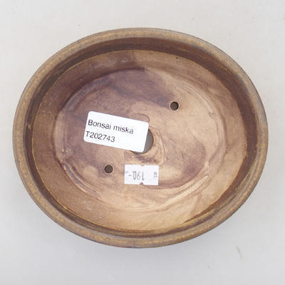 Ceramiczna miska bonsai 14 x 12 x 3,5 cm, kolor brązowy - 3