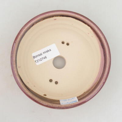Ceramiczna miska bonsai 12,5 x 12,5 x 5,5 cm, kolor różowy - 3