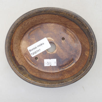 Ceramiczna miska bonsai 14 x 12 x 3,5 cm, kolor brązowy - 3