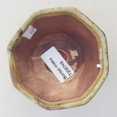 Ceramiczna miska bonsai 8,5 x 8,5 x 5,5 cm, kolor zielony - 3