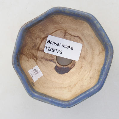 Ceramiczna miska bonsai 8,5 x 8,5 x 5,5 cm, kolor niebieski - 3