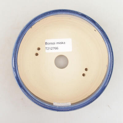 Ceramiczna miska bonsai 13 x 13 x 6 cm, kolor niebieski - 3