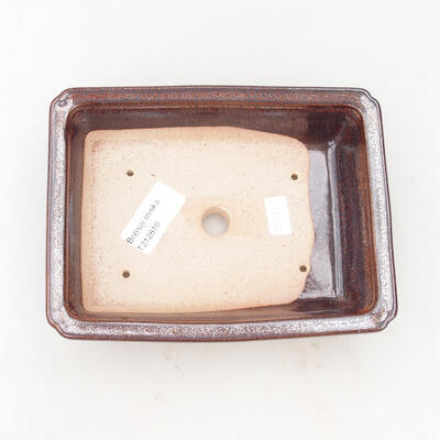 Ceramiczna miska bonsai 18 x 13,5 x 4,5 cm, kolor brązowy - 3