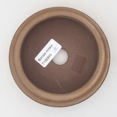 Ceramiczna miska bonsai 11 x 11 x 4 cm, kolor brązowy - 3