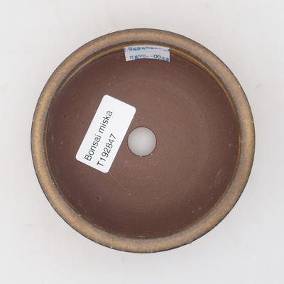 Ceramiczna miska bonsai 10 x 10 x, 3,5 cm, kolor brązowy - 3