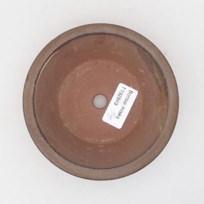 Ceramiczna miska bonsai 12 x 12 x, 4 cm, kolor brązowy - 3