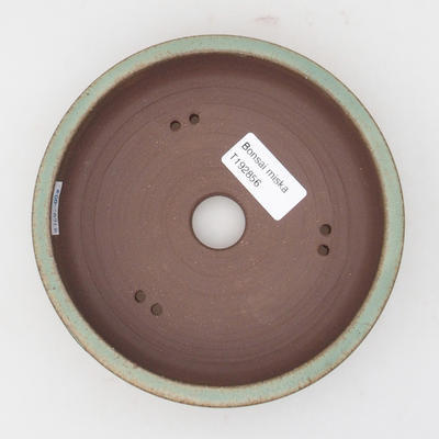 Ceramiczna miska bonsai 15 x 15 x 4 cm, kolor brązowo-zielony - 3