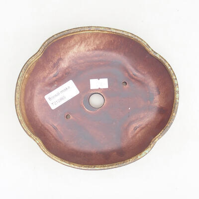 Ceramiczna miska bonsai 17,5 x 15 x 4,5 cm, kolor brązowy - 3