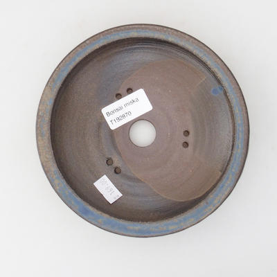 Ceramiczna miska bonsai 15 x 15 x 4 cm, kolor brązowo-niebieski - 3