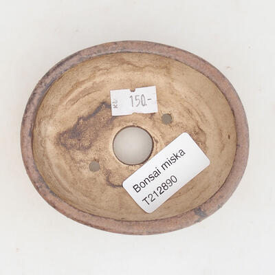Ceramiczna miska bonsai 9,5 x 8 x 3,5 cm, kolor brązowy - 3