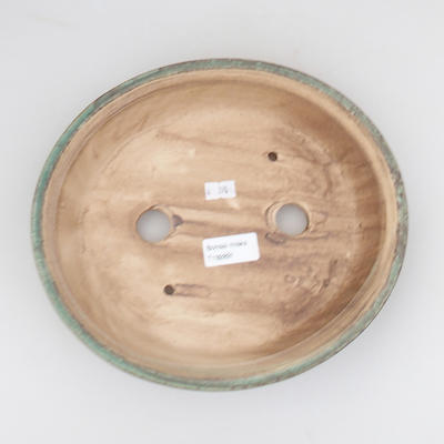 Ceramiczna miska bonsai 28,5 x 23,5 x 4,5 cm, kolor brązowo-zielony - 3