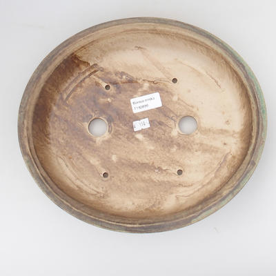 Ceramiczna miska bonsai 17 x 14 x 5 cm, kolor niebiesko-brązowy - 3
