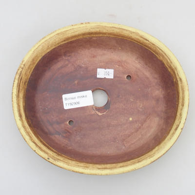 Ceramiczna miska bonsai 17,5 x 14,5 x 5,5 cm, kolor brązowy - 3