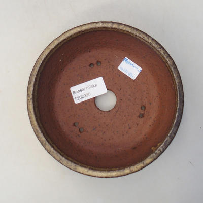 Ceramiczna miska bonsai 15,5 x 15,5 x 5,5 cm, kolor brązowy - 3