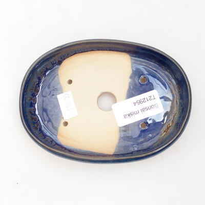 Ceramiczna miska bonsai 12,5 x 9,5 x 3 cm, kolor niebieski - 3