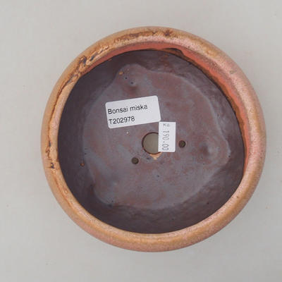 Ceramiczna miska bonsai 13,5 x 13,5 x 6 cm, kolor różowy - 3