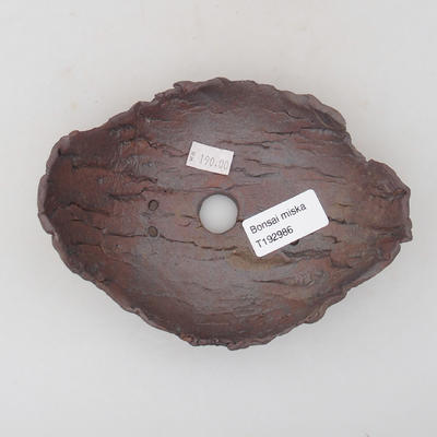 Ceramiczna skorupa 14,5 x 11 x 7 cm, kolor szaro-brązowy - 3