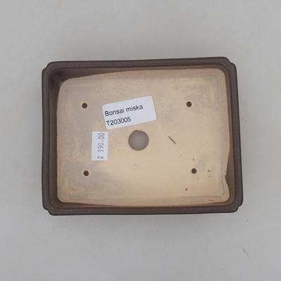 Ceramiczna miska bonsai 13 x 10 x 4 cm, kolor brązowy - 3