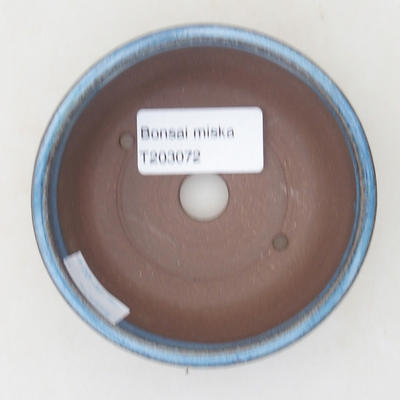 Ceramiczna miska bonsai 9 x 9 x 3,5 cm, kolor niebieski - 3