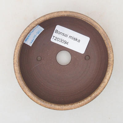 Ceramiczna miska bonsai 9 x 9 x 3,5 cm, kolor beżowy - 3