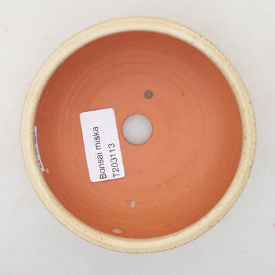 Ceramiczna miska bonsai 10 x 10 x 5 cm, kolor beżowy - 3