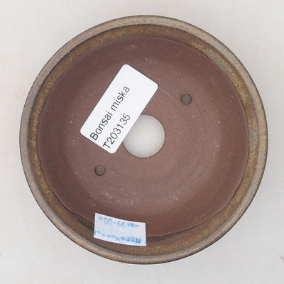 Ceramiczna miska bonsai 10 x 10 x 3 cm, kolor brązowy - 3