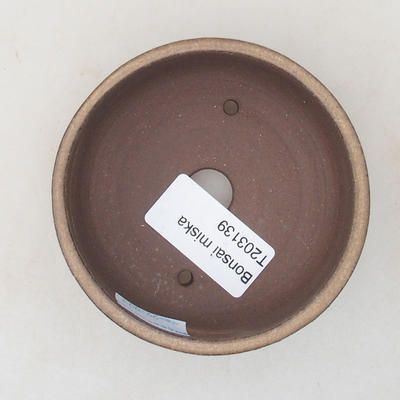 Ceramiczna miska bonsai 8,5 x 8,5 x 2,5 cm, kolor brązowy - 3