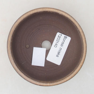 Ceramiczna miska bonsai 8,5 x 8,5 x 4,5 cm, kolor brązowy - 3