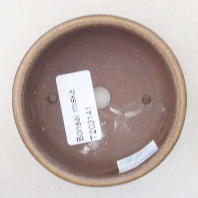 Ceramiczna miska bonsai 8 x 8 x 3 cm, kolor brązowy - 3