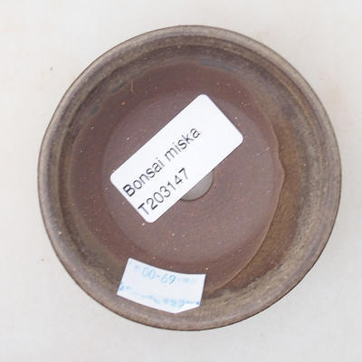 Ceramiczna miska bonsai 8 x 8 x 2,5 cm, kolor szary - 3