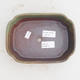 Ceramiczna miska bonsai 18 x 13,5 x 5 cm, kolor brązowo-zielony - 2. jakość - 3/4