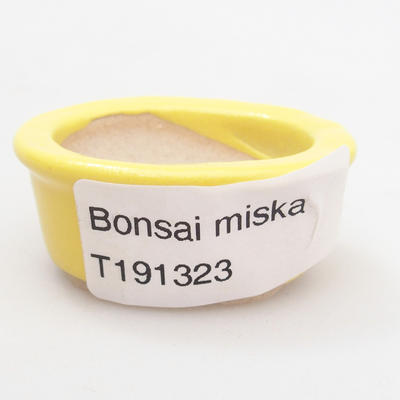 Mini miska bonsai 4,5 x 4 x 2 cm, kolor żółty - 3