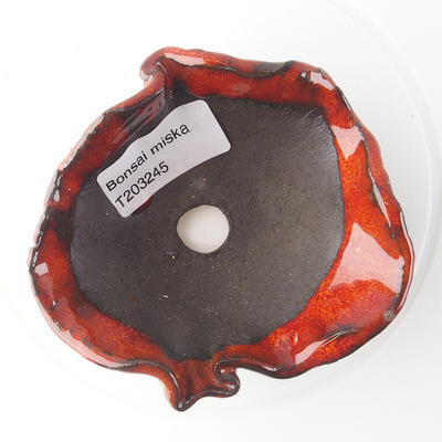 Ceramiczna skorupa 9 x 9 x 3,5 cm, kolor czerwony - 3