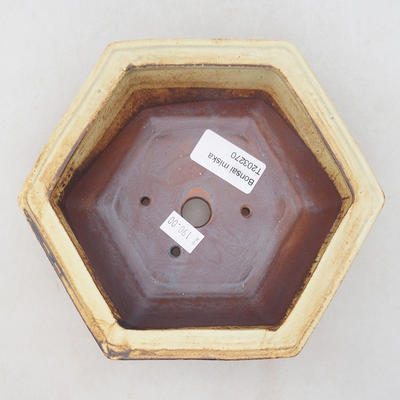 Ceramiczna miska bonsai 17 x 15,5 x 6 cm, kolor brązowy - 3