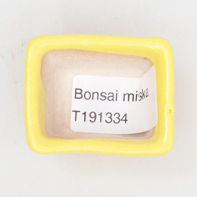 Mini miska bonsai 4,5 x 3,5 x 2,5 cm, kolor żółty - 3