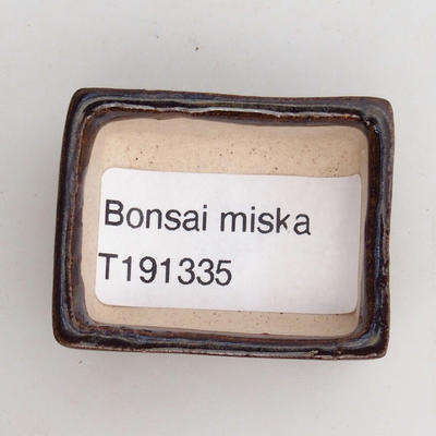 Mini miska bonsai 4 x 3,5 x 1,5 cm, kolor brązowy - 3