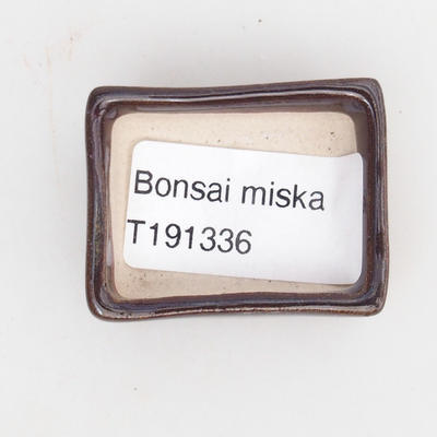 Mini miska bonsai 4 x 3,5 x 1,5 cm, kolor brązowy - 3