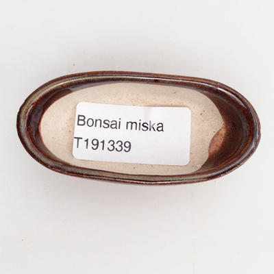 Mini miska bonsai 7 x 3,5 x 2 cm, kolor brązowy - 3