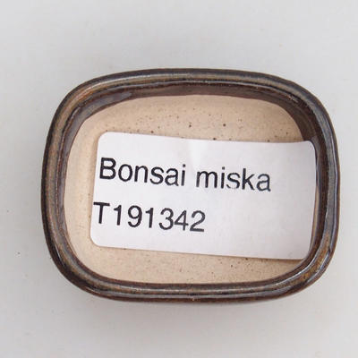 Mini miska bonsai 4,5 x 3,5 x 1,5 cm, kolor brązowy - 3